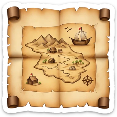 treasure map  sticker