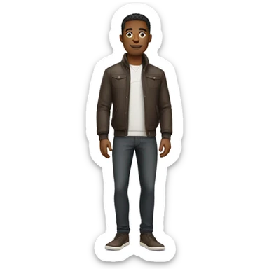 confident man in stylish apparel sticker