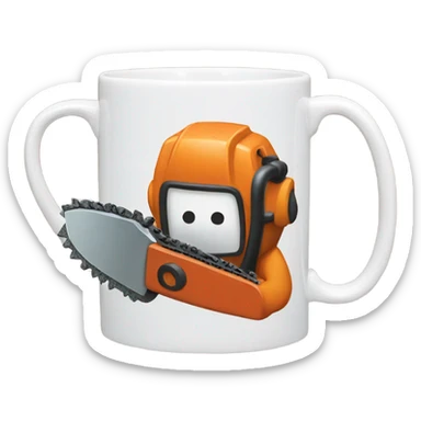 Chainsaw Coffee Mug sticker