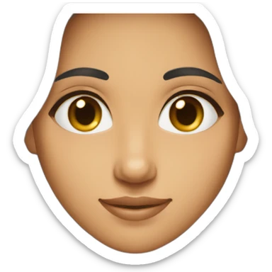 Jewish girl longhair with ophthalmologist tanned skin Arabic boy sticker