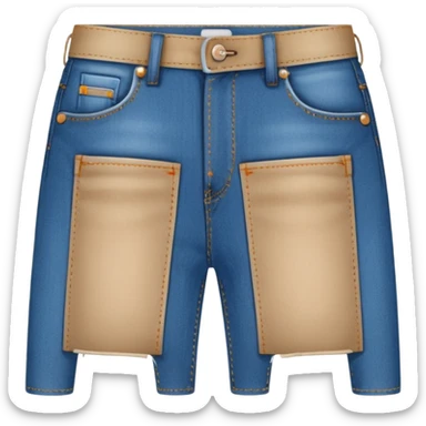 a creative clothing maker making a jeans  sticker