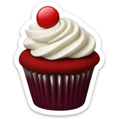 red velvet cupcake sticker
