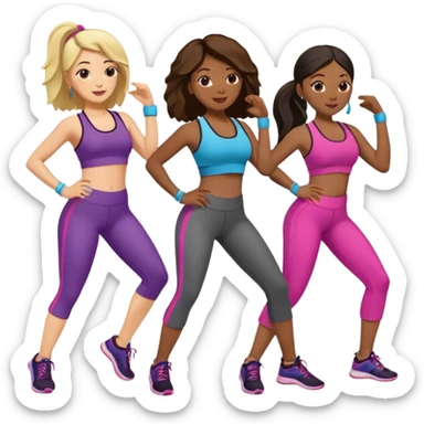 Zumba workout sticker