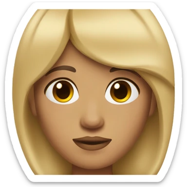 My memoji with side bangs and wavy hair sticker