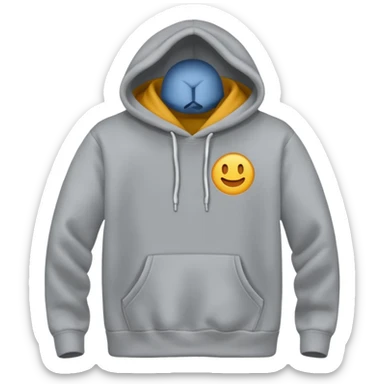 grey hoodie cloth no grapic sticker