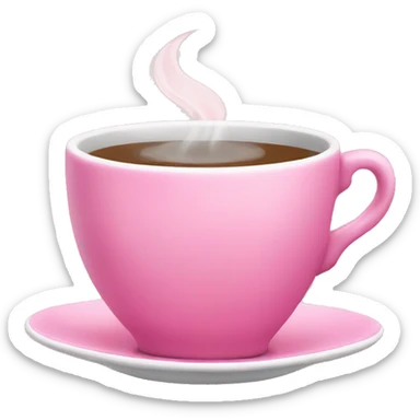 Pink tea cup sticker