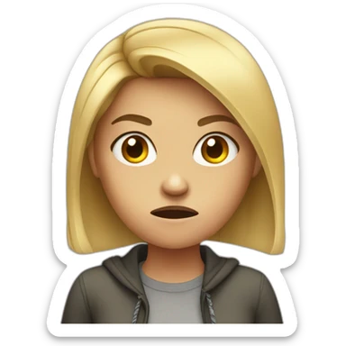 angry female teenager sticker