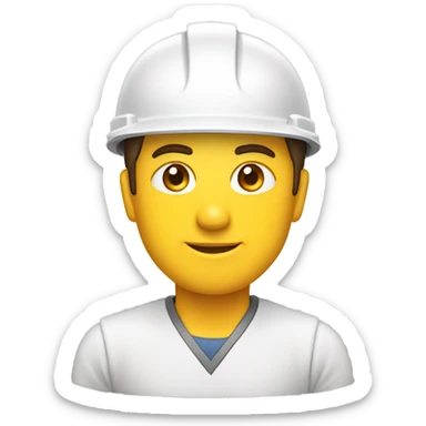 arquitectA con casco blanco  sticker