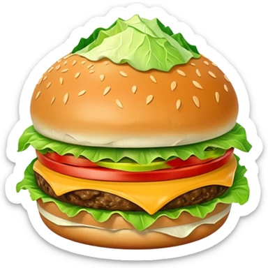 iceberg salad cut for burger sticker