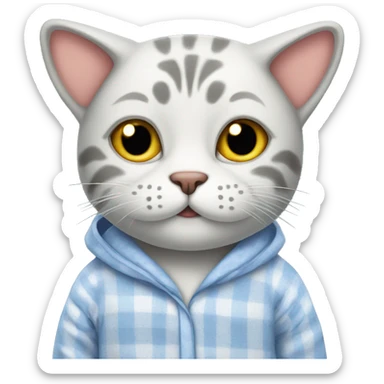Cat with pajamas sticker