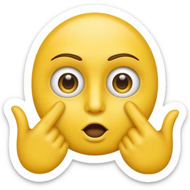 Emoji jaune qui dit ferme ta bouche sticker