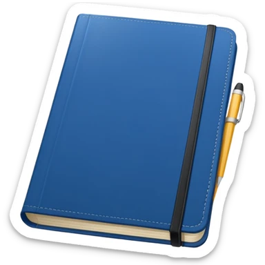 Blue notebook sticker