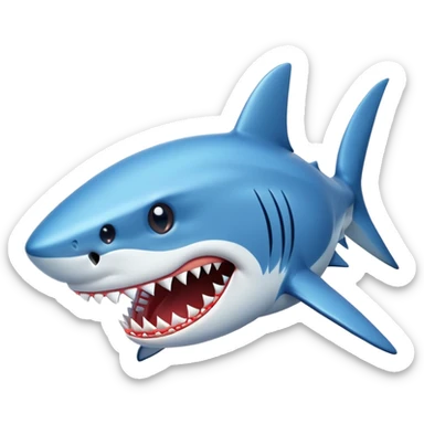 shark with topha sticker