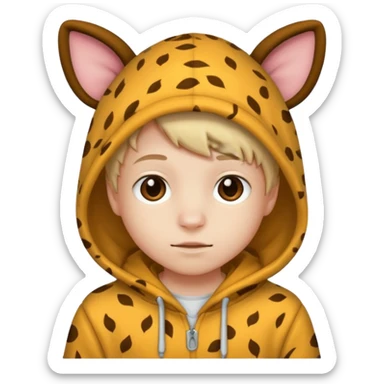 Animal Hoodie Kid sticker