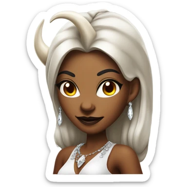 Pretty female devil sticker