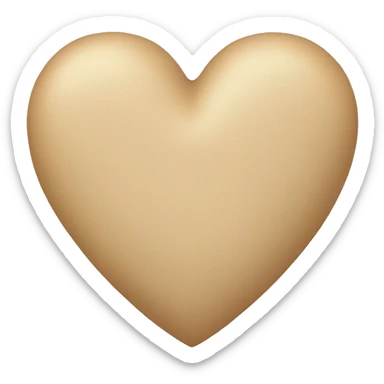Beige heart sticker
