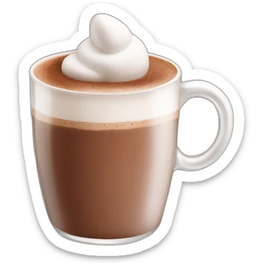 Chocolat chaud avec des chamallow sticker
