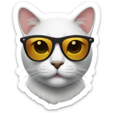 Cat with sunglasses sticker