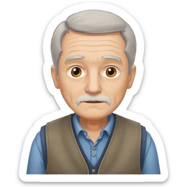 1800's europian Old male sticker