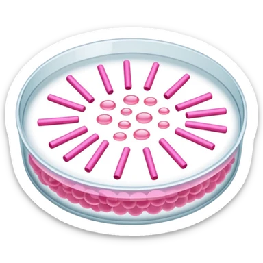 placa de petry com pequenos bastoes rosas flutuando sticker