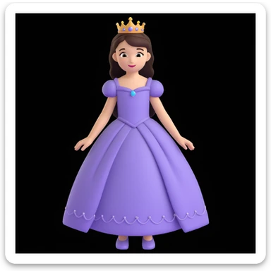 girls in a princess dress sticker