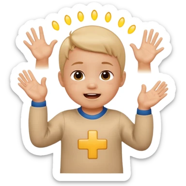 A toddler with a tiny jersey, clapping with adorable enthusiasm sticker