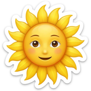 classic sun sticker