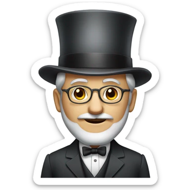 Create an emoji of a rich old male sticker
