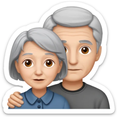 lo mismo que estas haciendo solo coloca alado de la abuela un hombre joven  sticker