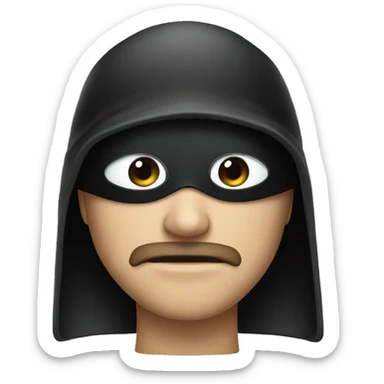 Burglar with black eye mask sticker