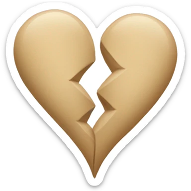 two beige hearts sticker