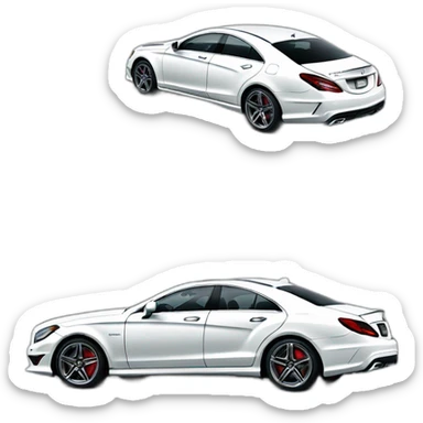 white cls 63 back view and side view sticker