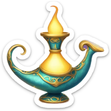 magic genie lamp sticker