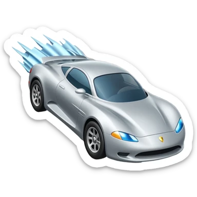 Car in midair going off cliff sticker