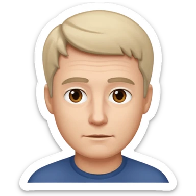 shorter hair for the father sticker