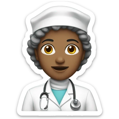 Nurse White Christmas sticker
