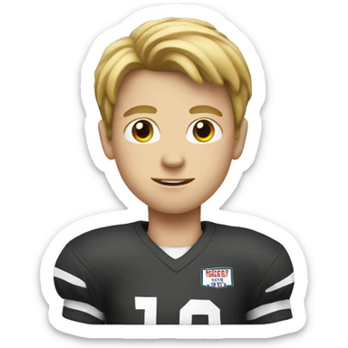 white boy playing football sticker