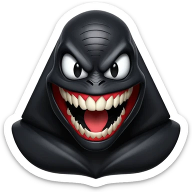 pyramide noir avec sourire de venom sticker