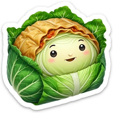 Very simple singular cabbage roll sticker