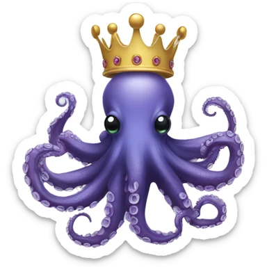Octopus with a crown size less 260ko sticker