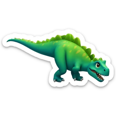 Dinosaur in a Hawaii beach  sticker