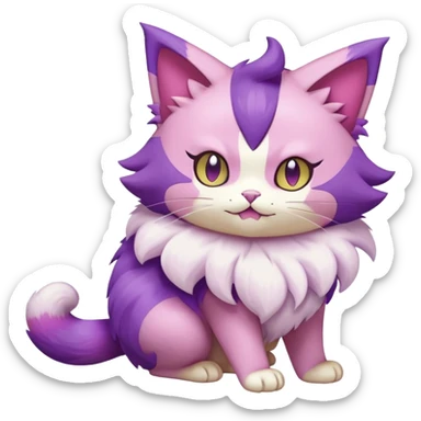 Skitty-Delcatty-Pokémon-Fakémon-hybrid-creature (full body) sticker