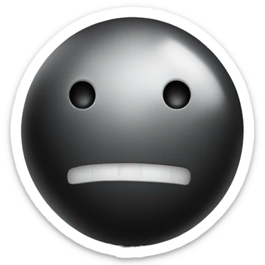 Black bowling ball sticker