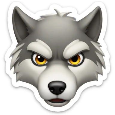 Angry wolf sticker