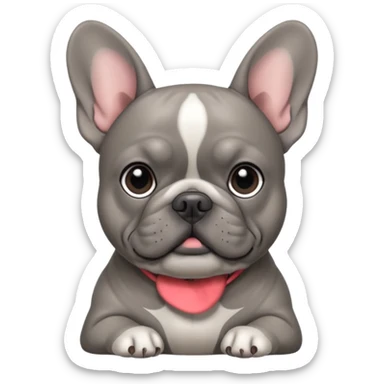 Grey French bulldog  sticker