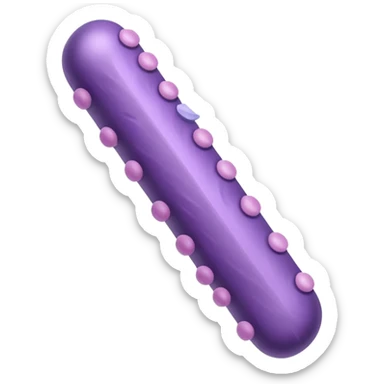 Multiple Lactobacillus bacteria emojis, thick rod shape, purple, soft fibrous texture, clean ingredient icon style
 sticker