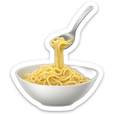 Noodles in spoon sticker