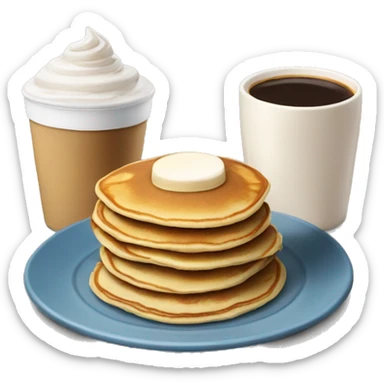 pancakes and cappucino sticker