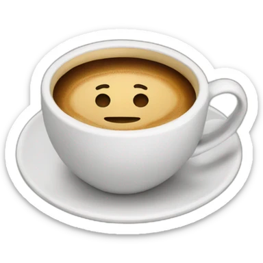 a cup of coffee is walking sticker