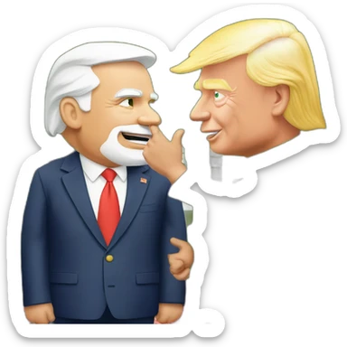 emojis-donald Trump with Narendra modi in garden-so sticker
